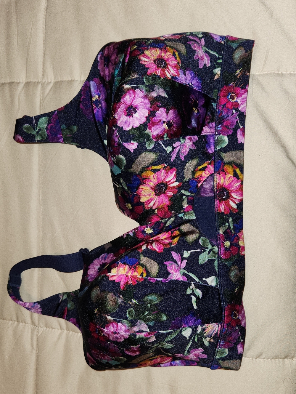 Cacique Floral Underwire Bra in Purple and Pink